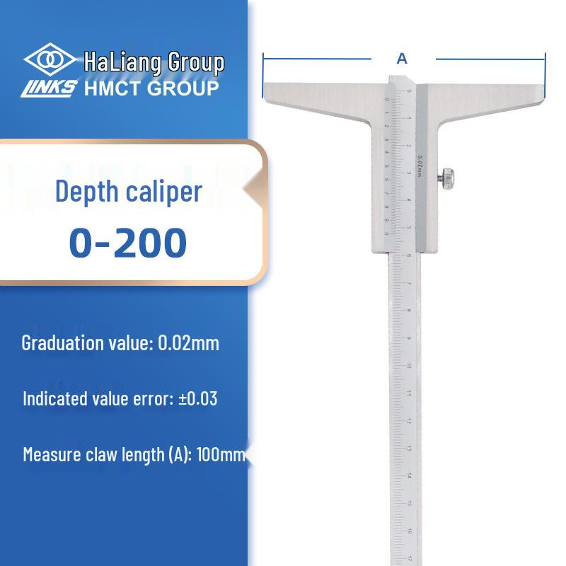 Stainless Steel Electronic Digital Depth Gauge Vernier Caliper with Dial (200-1000mm)