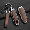 AABKR1 Zinc Alloy Leather Car Key Case for Porsche Cayenne 718 MACAN Panamera 911 Macan Boxster Cayman Cayenne Macan Keychain Key Case