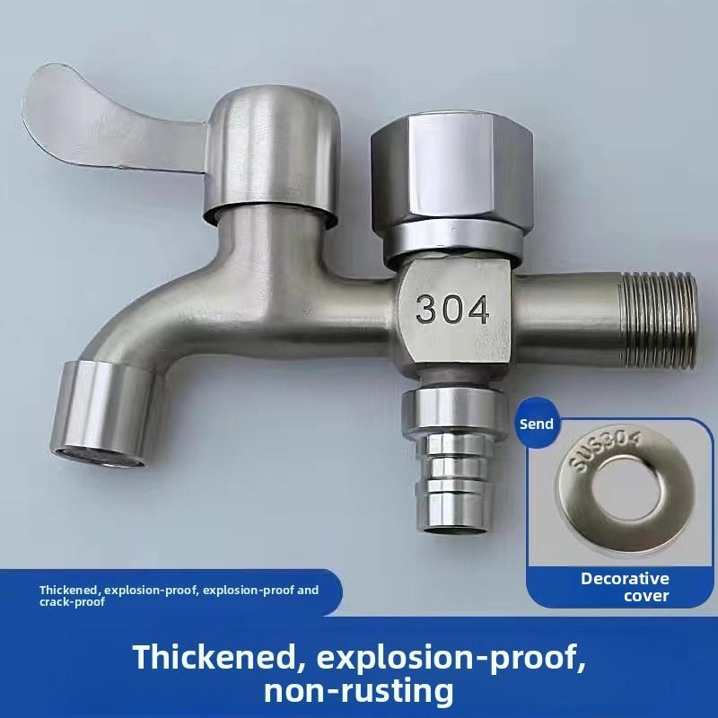 Směšovací vodovodní baterie ze slitiny zinku se dvěma vývody pro domácí koupelnu, prádelnu a balkonové rozvody