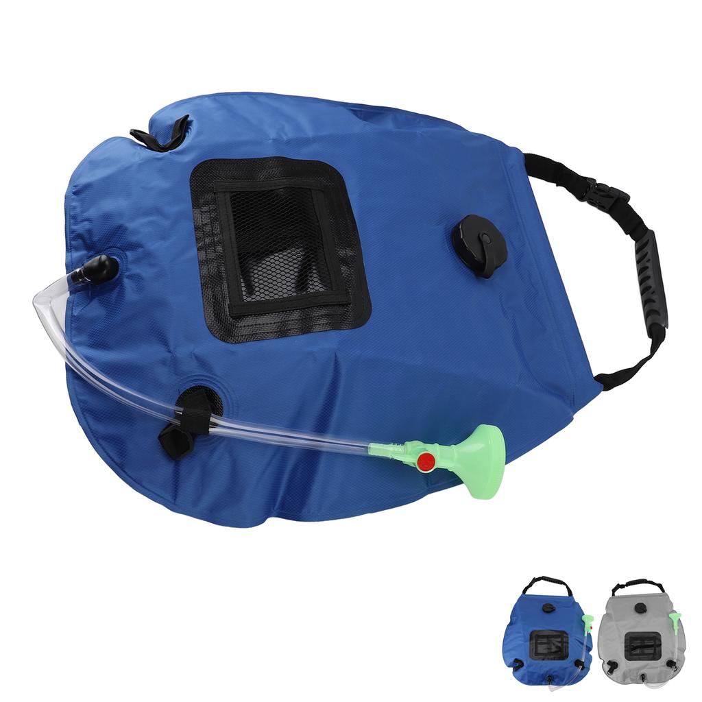 Solar Shower Bag 20L Solar Heating Camping Shower Bag with On Off Switchable Shower Head for Hiking 
