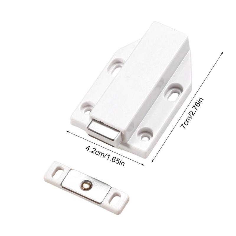 2 Pack Portable Sturdy Magnetic Push To Open Cabinet Hardwares Accessory for Hide Door and Drawers In Elegant Color