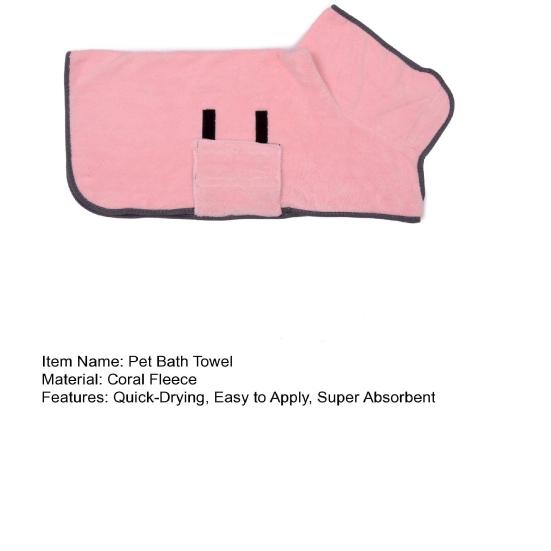 Szlafrok dla psa Super chłonny ręcznik kąpielowy dla zwierząt domowych po kąpieli Szybkoschnący miękki szlafrok dla psa kota małych zwierząt