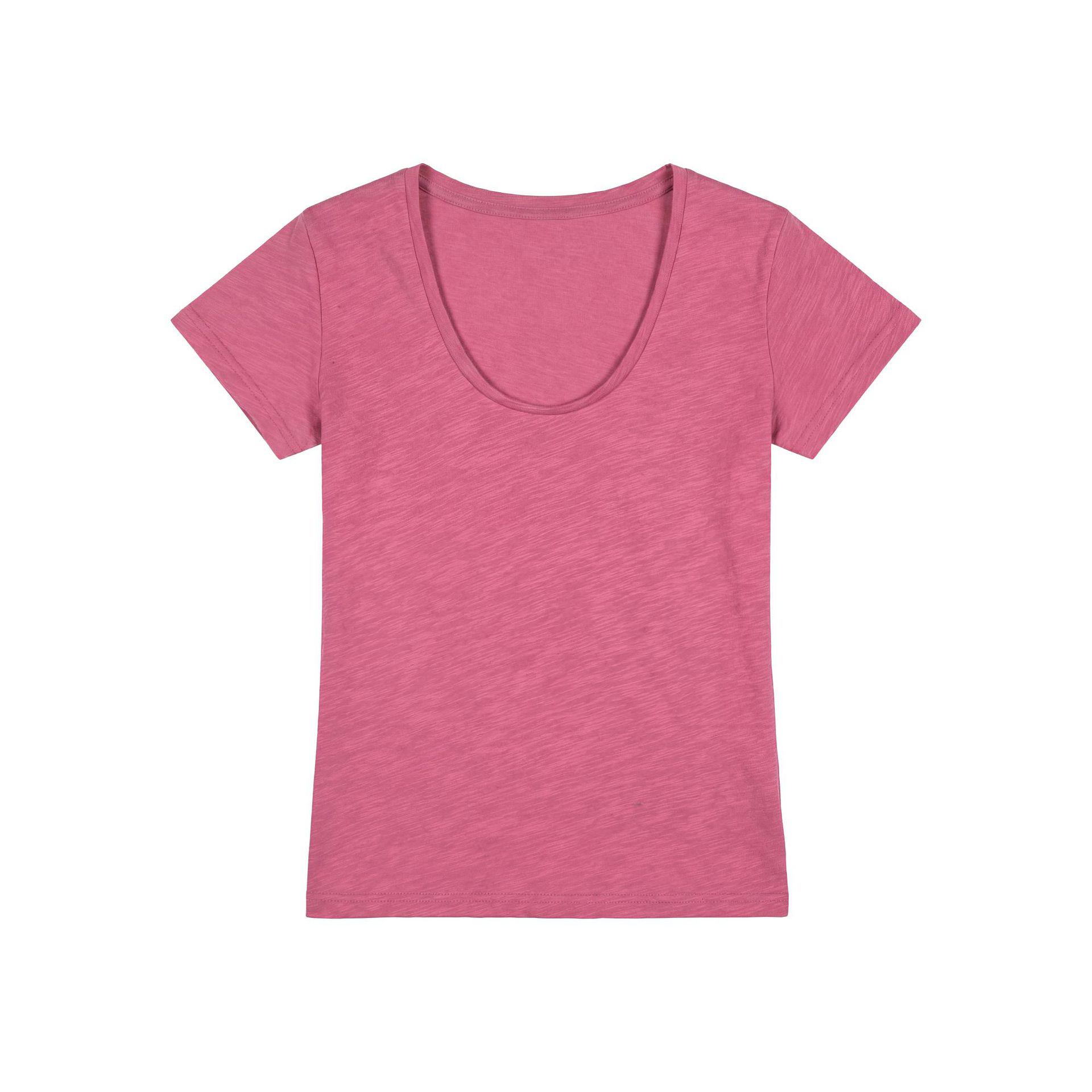 HeyHenry Women s Slimming U-neck T-shirt, Casual Summer Pure Color, Short Sleeve Top Large