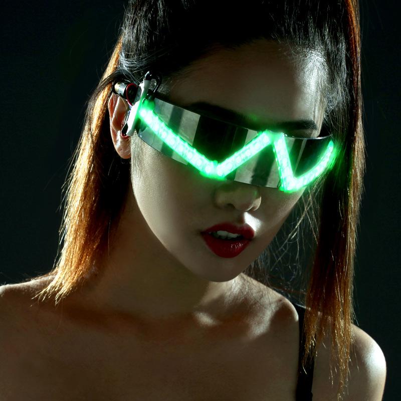 LED Light-Up Glasses & Gloves for Nightclubs, Bars, Concerts, and Street Dance Performances