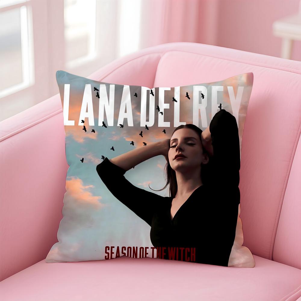 L-Lana Del Reys Kuddfodral Bekvämt Vändbart Kuddfodral Perfekt för Bil Soffa Sovrum & Mer