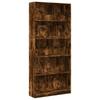 Bookshelf Smoked Oak 80x24x176 cm Engineered Wood