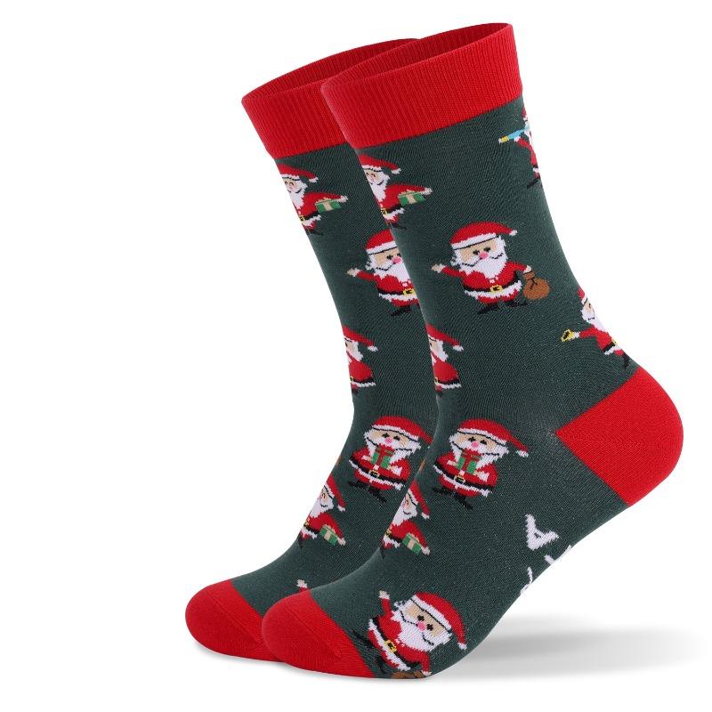 

Женские осенние модные новые хлопковые носки с рождественским барабаном 1 pair