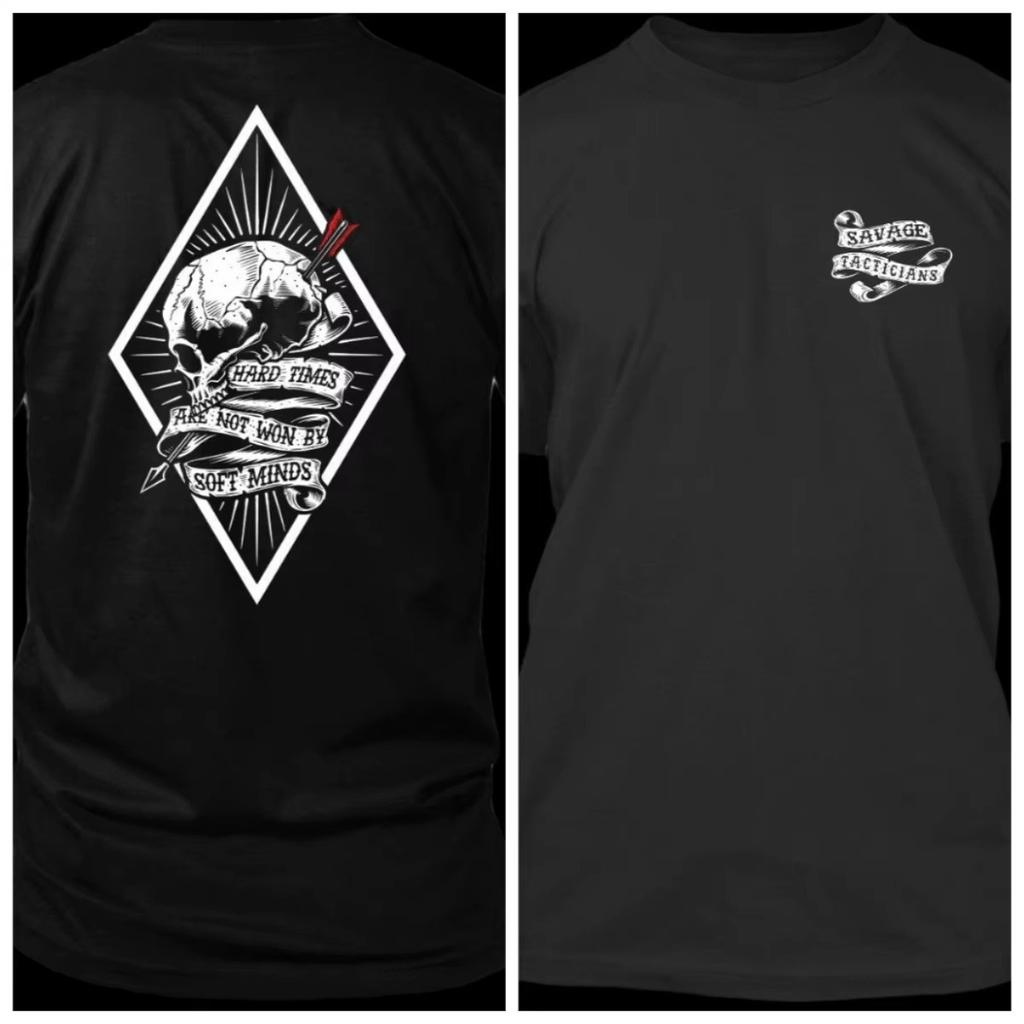 Fashion 2026 new HARD TIMES Tshirt Summer Cotton Outdoor Sports Shortsleeved Tshirt for Unisex and Unisex Military Fans