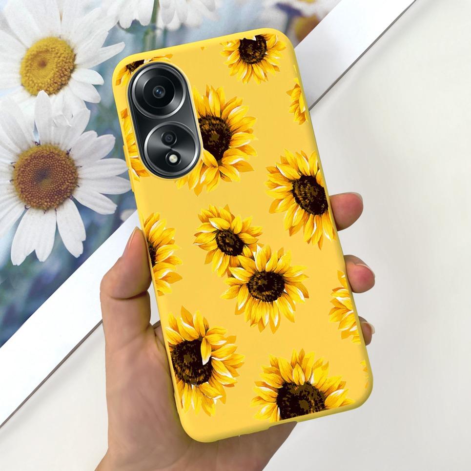 For Oppo A58 4G Back Cover Beauty Flower Girl Fashion Jelly Phone Case For Oppo A58 4G CPH2577 OppoA58 A 58 Coque Etui Soft TPU
