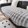 Modern Sofa Towel Thicken Rabbit Plush Irregularity Sofa Slipcover Universal Non-slip Super Soft Sofa Towel Couch Cushion
