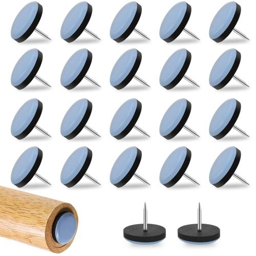 Drado Chair Leg Covers, Non-Slip Chair Sliders, 22-Pack, Chair Leg Caps, Anti-Scratch, Quiet, Non-Removable, Round, Small, Furniture Sliders, Easy To