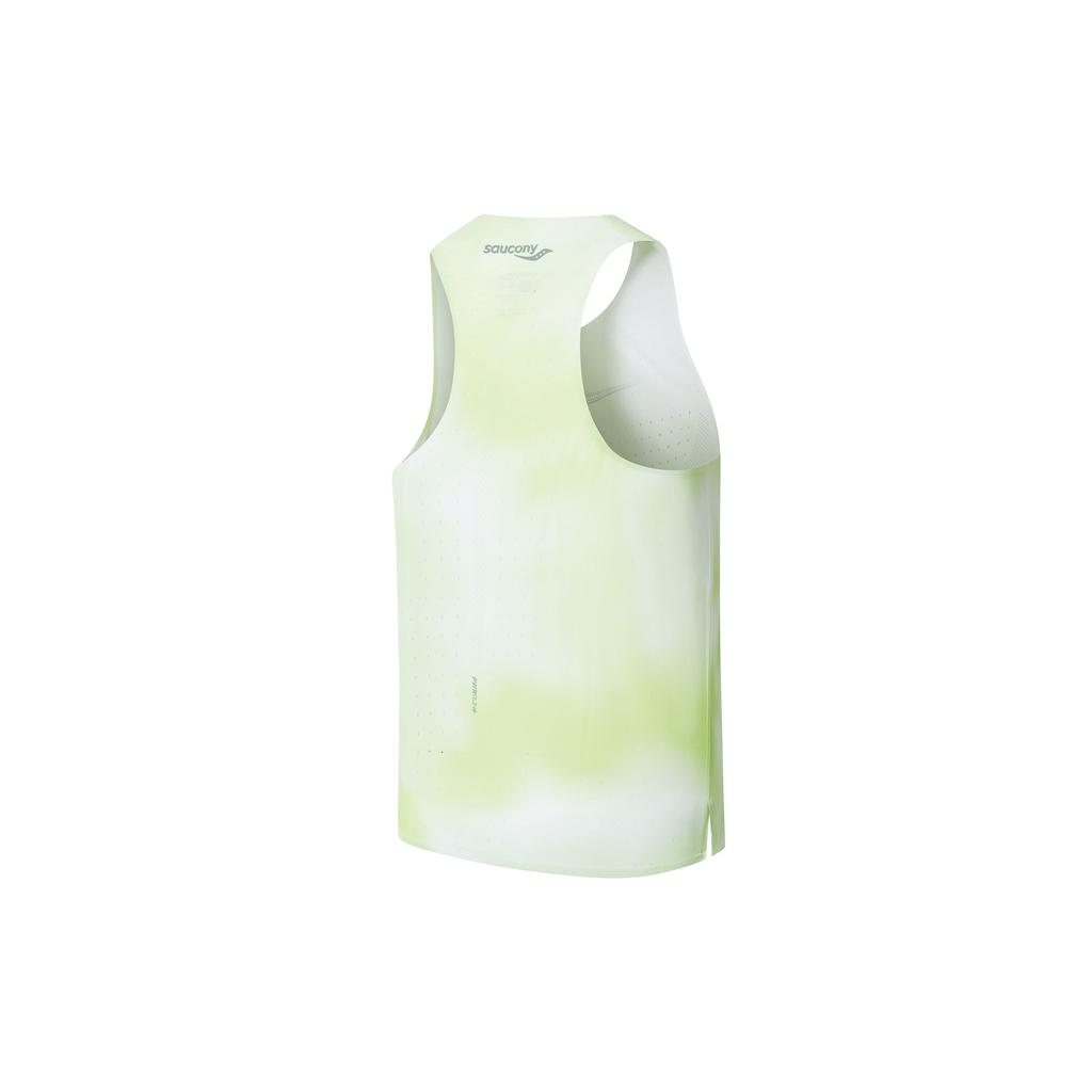 SAUCONY Logo Letter Print Breathable Knitted Top Women Tops Light-Green Yellow SC2230110A-PR12