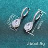 Pendientes Coreanos de Lujo Ligero con Circonita en Forma de Gota para Mujer - Moderno Diseño Geométrico, Joyería de Compromiso Más Vendida