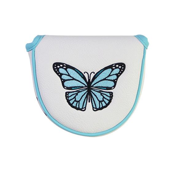 Golf-Putter-Abdeckung, Golfschläger-Schutz mit Magnetverschluss, wasserdichter Stoff, Schmetterlingsstickerei, feine Nähte, Golfschläger-Kopfbedeckung, Zubehör