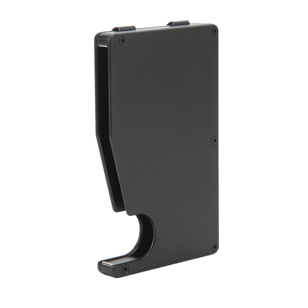 Aluminum Alloy Card Holder Antimagnetic Anti Theft Swiping Card Case Auto Popping Up Credit Card Box Black