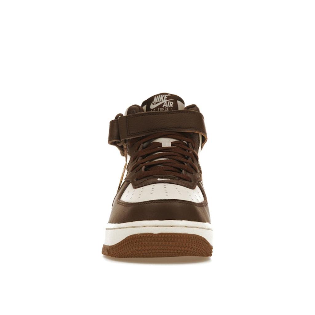 Nike Air Force 1 Mid Brown Plaid Men Sneakers Pale-Ivory Cacao-Wow Pink-Bloom DV0792-100