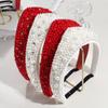 Elegant Velvet Crown Headband Baroque Triangle Sponge Hairband Classical European American Style Pearl Rhinestone Hair Hoop