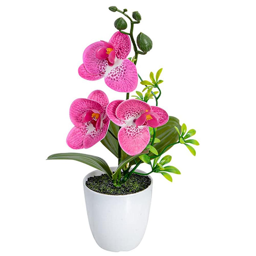 Umělá květina orchidej Umělá orchidej Falešná bonsai Phalaenopsis Venkovní vnitřní květináče do kanceláře Domácí Svatební párty Vnitřní dekorace