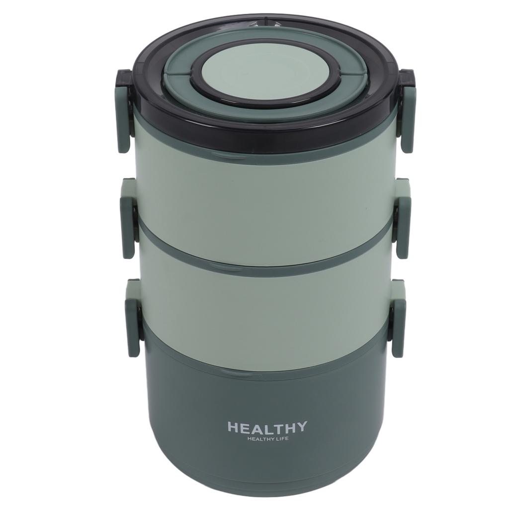 Cutie de prânz termică 2200ml Trei straturi Design cu compartimente detașabile Portabilă Oțel inoxidabil 304