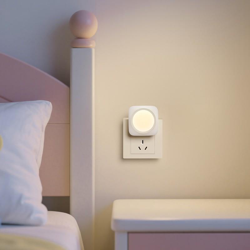 EU Standard Stepless Dimming Sensor Plug-In Night Light with Wake-Up and Feeding Modes