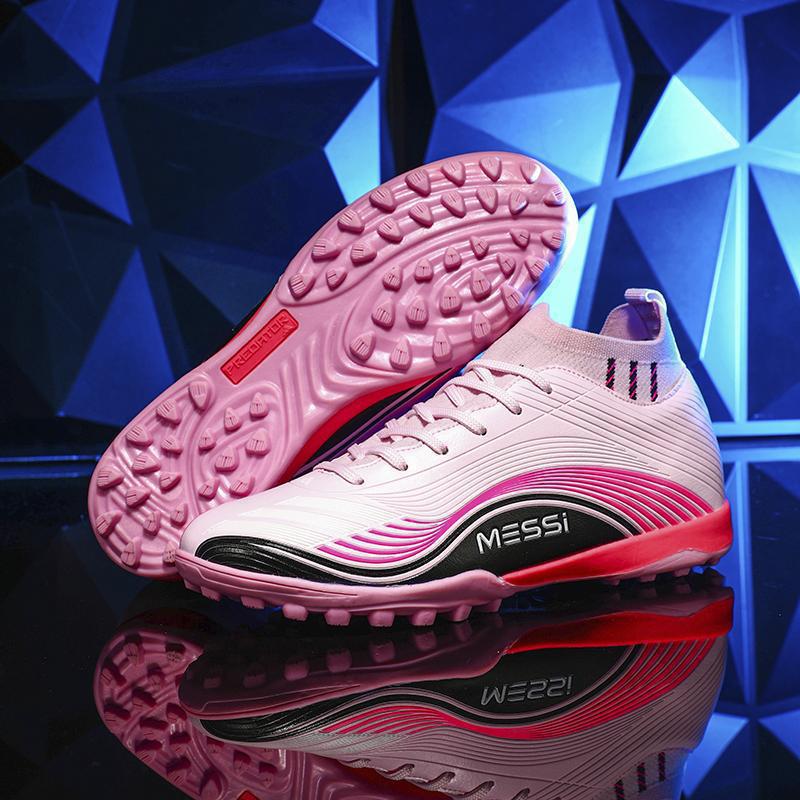 

New Adult Football Shoes High Top Boys and Girls Teens Children Students Long Nails AG Shattered Nails Training Sneakers 36