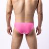 Men'S Sexy Briefs Transparent Mesh Panties Sexy Ice Silk Ultra-Thin Bikini Slip Homme U Convex Pouch Lingerie Underpants