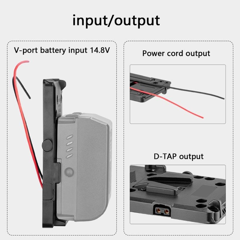 Universal V Lock Battery Plate V-mount Camera Power Supply Adapter Board for Video Cameras and Stabiliser Kits