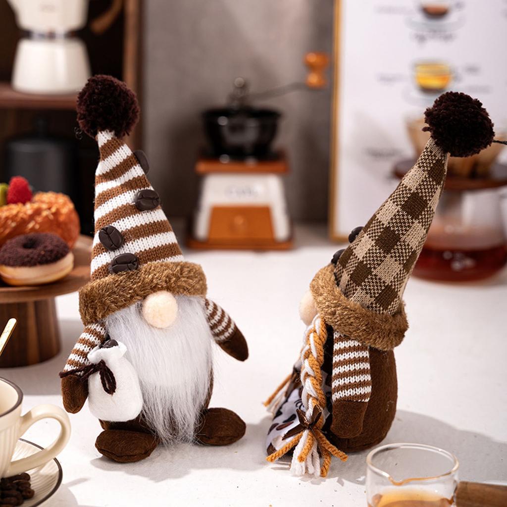 Weihnachts-Kaffee-Wichtel Puppe Tischschmuck Heim Festival Dekorative Artikel Weihnachtsfeier Geschenke für Familie und Freunde