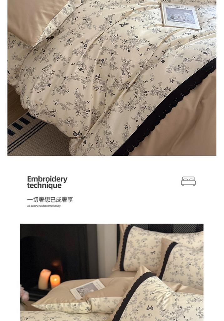 Mei Yun Ge Full Cotton French Printed Cotton 133 * 72 Four Piece Set