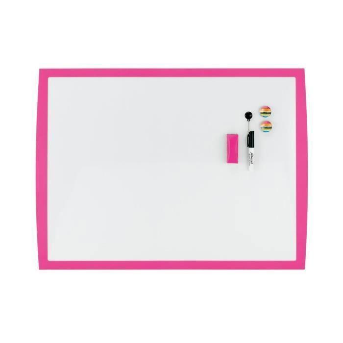 Tableau Blanc - JOY - Rose Bonbon - 430x585mm - Couleur Rose - Idéal Pour Bureau