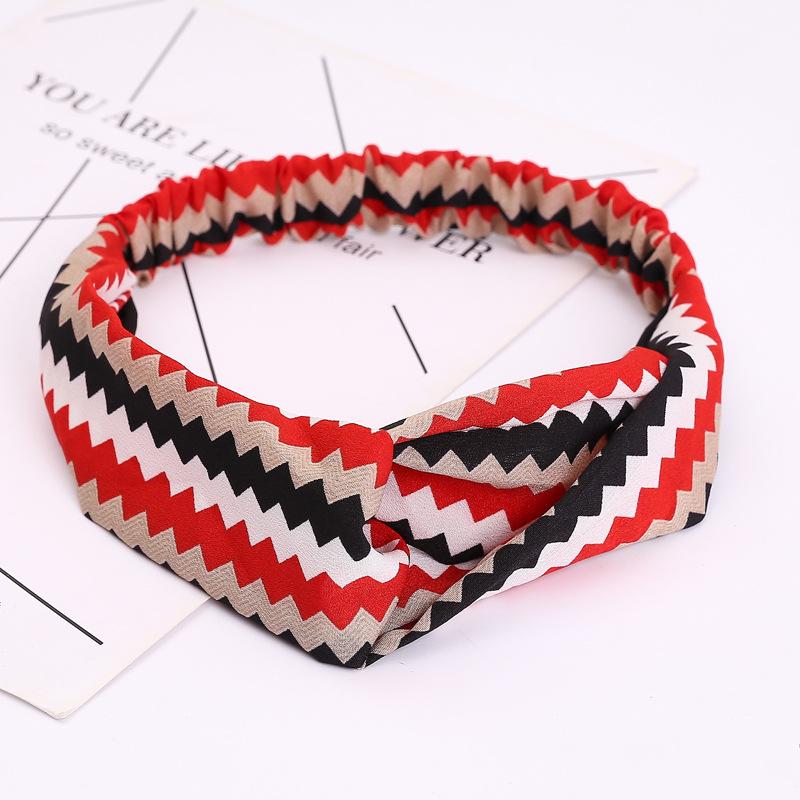 Fashion Bohemian Headband Print Hairbands For Women Girls Vintage Cross Knot Turban Bandanas Headwear Hair Accessories