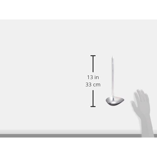 Sanpo Sangyo Einteiliger Schöpflöffel, Horizontale Mündung, 144cc, Edelstahl, Rostbeständig, Leicht zu reinigen, Einteiliges Design, Breite x Tiefe x Grifflänge