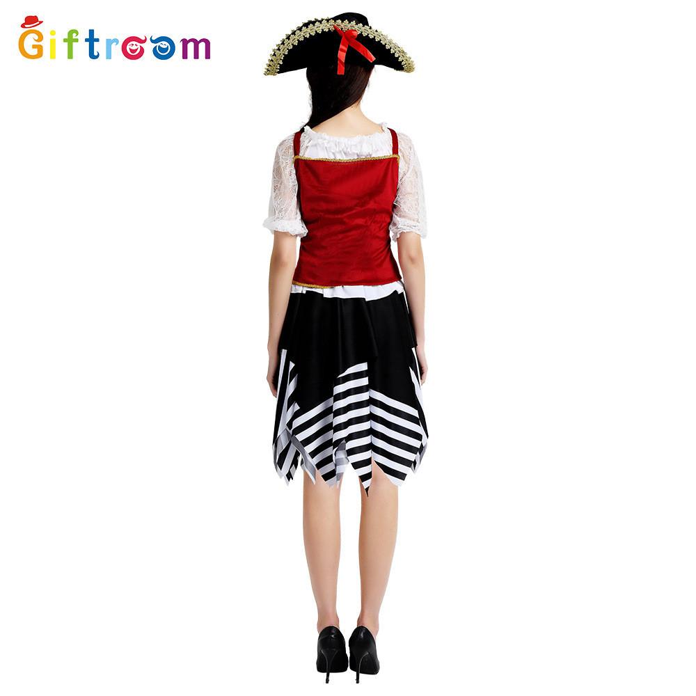 Stylové šaty Pirát z Karibiku pro ženy Ideální pro Halloween a Cosplay s fantasy prvky