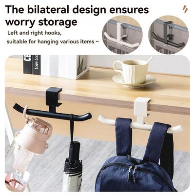 Tisch-Taschenhalter Tragbarer Taschenhalter Schule Büro Schreibtischkante Taschenhaken Desktop Rucksackhalter Stanzfreies Schreibtischseiten-Handtaschengestell
