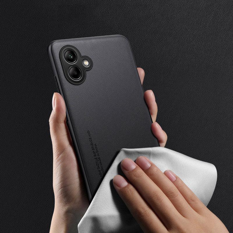 Luxury PU Leather Phone Case For Samsung Galaxy A06 A07 A16 A17 Plain Skin Shockproof Soft Back Cover For Samsung Galaxy A56