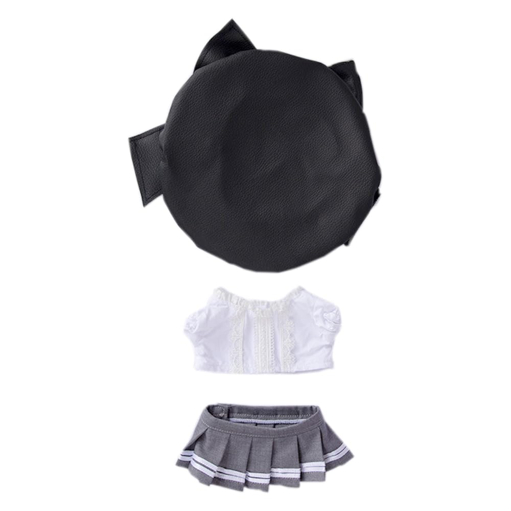 niannyyhouse 10cm 20cm Plush Toy Clothes: JK Suit, Beret, White Shirt, Skirt, Dress-Up Cotton Doll with Accessories (10cm)