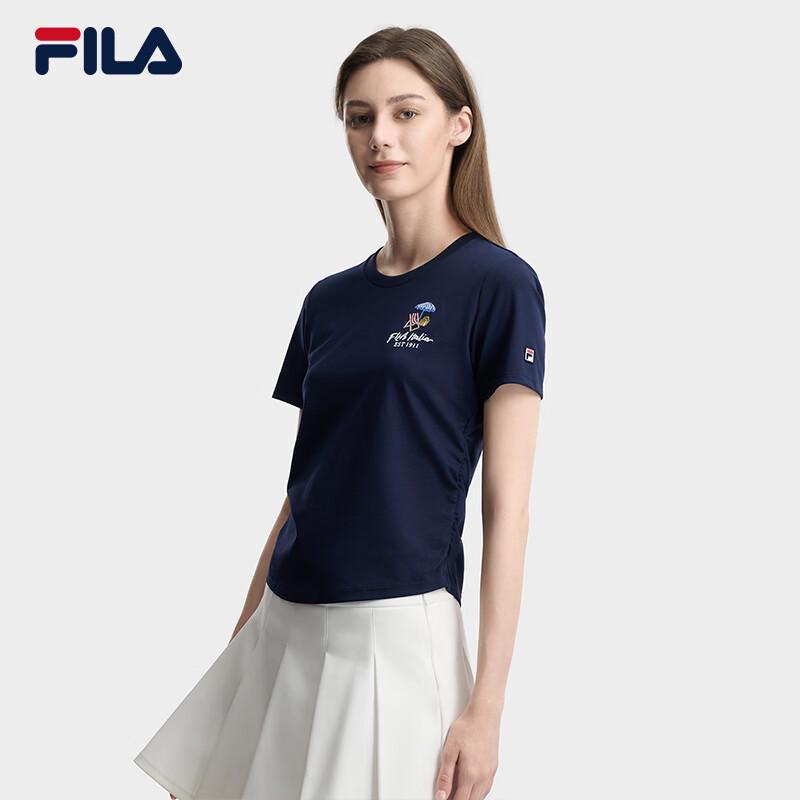 FILA Women's Slim Fit Embroidered Short Sleeve T-shirt
