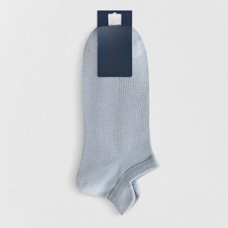 Men's Spring and Summer Cotton Net Eye Shallow Solid Color Short Tube Socks