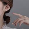 Elegant French Retro Imitation Jade Stud Earrings for Women