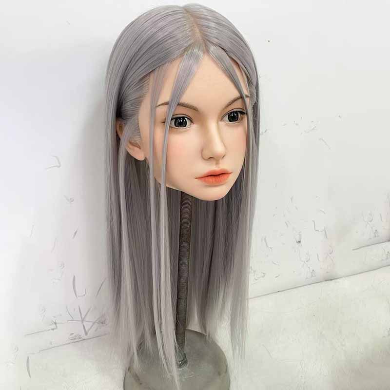 Ultra-realistic Silicone Hand-implanted Hair Semi-permanent Makeup Oral Sex  Head (detachable) Suitable for 135-172cm Sex Love Doll Accessory