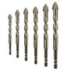 6PCS 4-Blade Saw Tooth Eccentric Drill Bit High-Strength Alloy Twist Drill Bit 4/5/6/8/10/12mm Rotary Tool Accessory Hand Tools