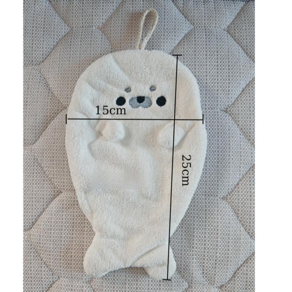 Super Absorbent Dry Hair Cap Cartoon Baby Seal Hand Wipe Towel Hair Drying Cap  Bath Accessories