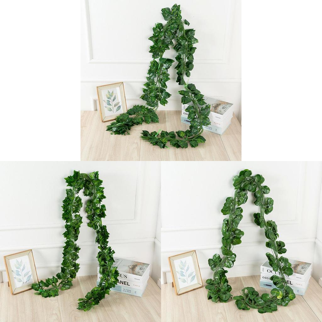 Artificial Green Ivy And Climbing Vines For Wedding Decor With Silk Leaves 2m Height