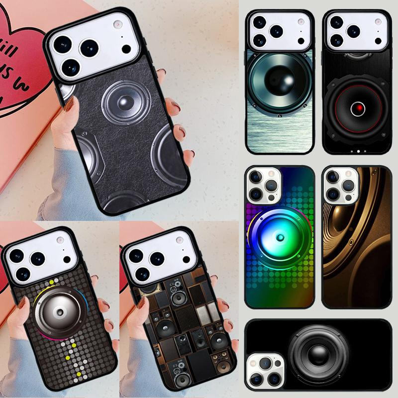 Massive Music Speakers Soft Phone Case For iPhone 17 Air 14 15 13 12 Max Cover For Apple 16e 11 Pro Max Plus Coque