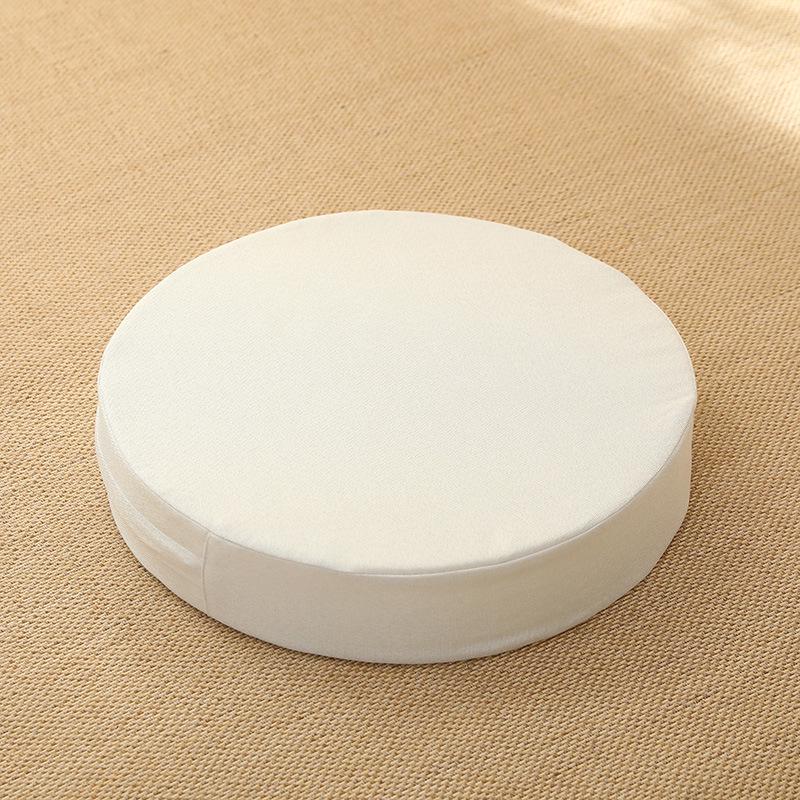 

Linen Embroidered Tatami Floor Cushion for Meditation & Zen Kneeling - Washable Pad for Bay Window Diameter 30cm Height 6cm (Hard Foam)