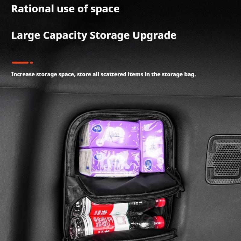 For BYD Leopard 5 Denza B5 Car Trunk Side Window Storage Bag Rear Sill Organizer Pocket Interior Modification
