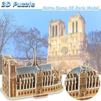 3D Puzzle Notre Dame De Paris World Architectural Jigsaw Building Model Kit for Kids Toys Gifts