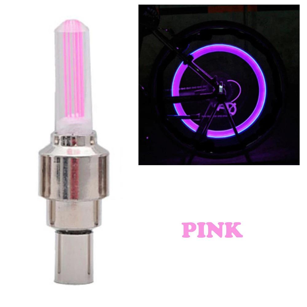 Seven-Color Wind Fire Wheel Valve Stem & Cap Lights for Motorcycles and Bicycles