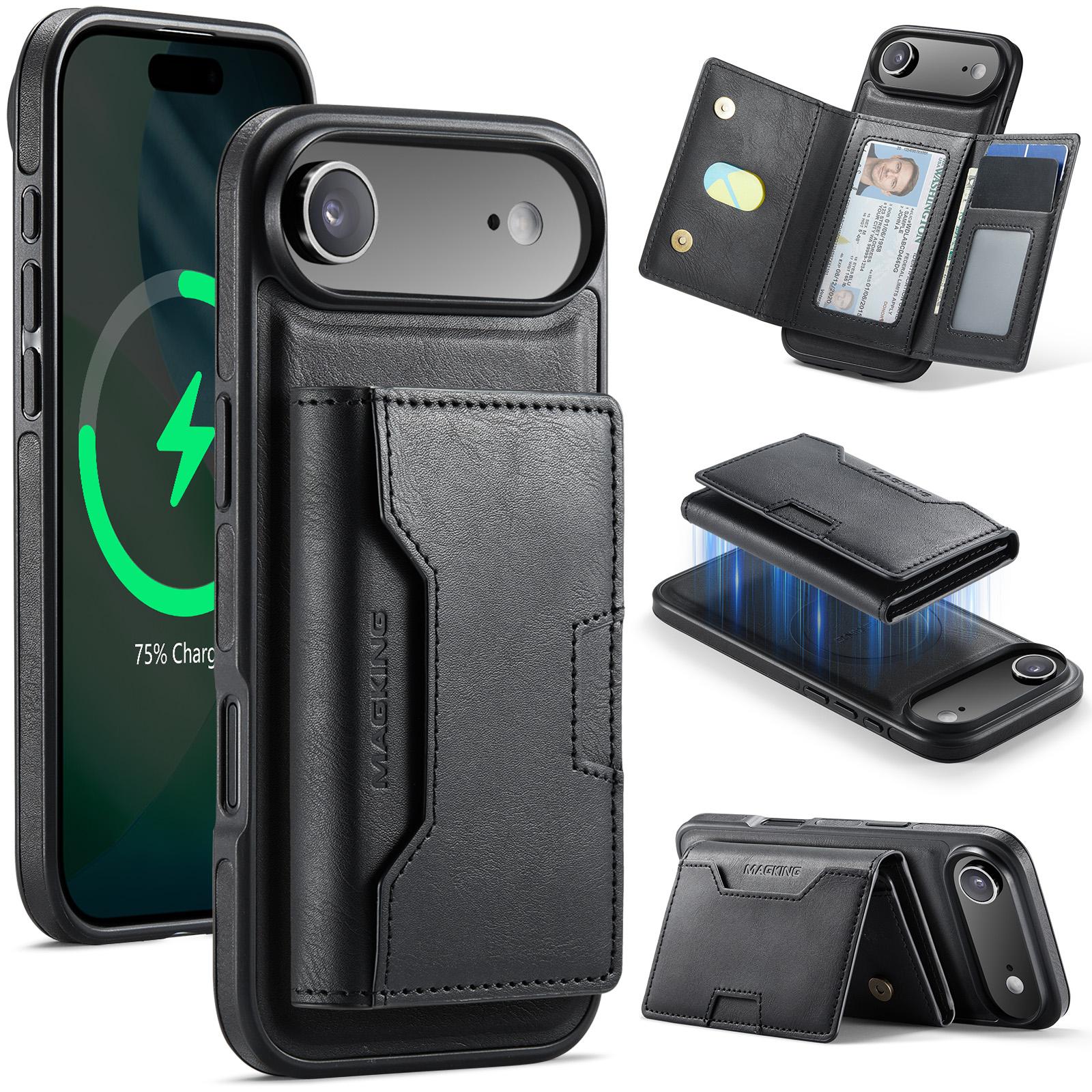 

MAGKING Серія K4 Для iPhone Чохол Air Сумісний з MagSafe Знімний гаманець PU TPU PC Чохол для телефону