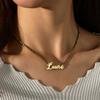 Atoztide Personalized Custom Name Necklace Bracelet Jewelry Set Figaro Chain Pendant Stainless Steel For Women Birthday Gift